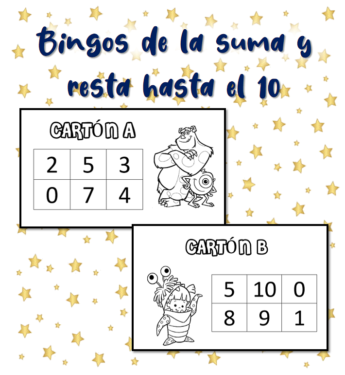 Bingo De Las Sumas Y Restas Hasta El Salduu